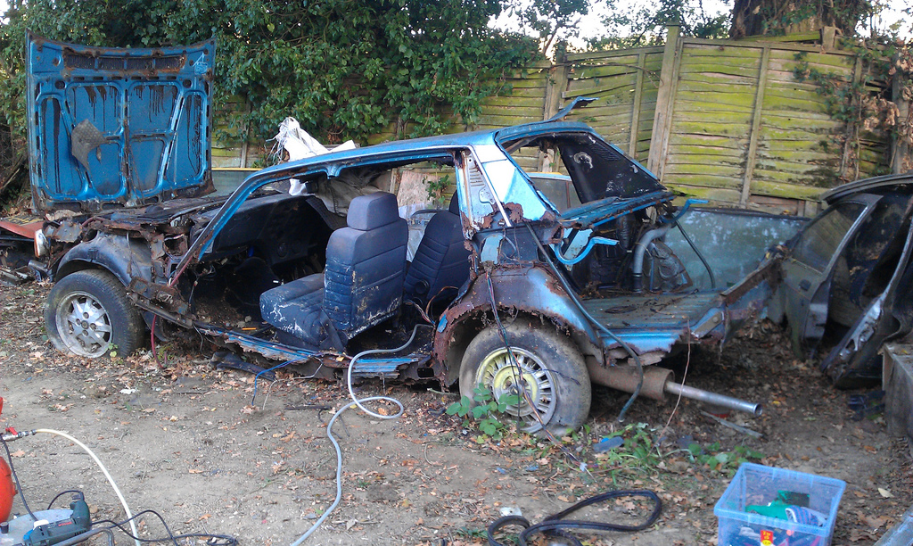 [... Bild: Lancia Beta Trevi im Schrottzustand, sehr schade  ...]